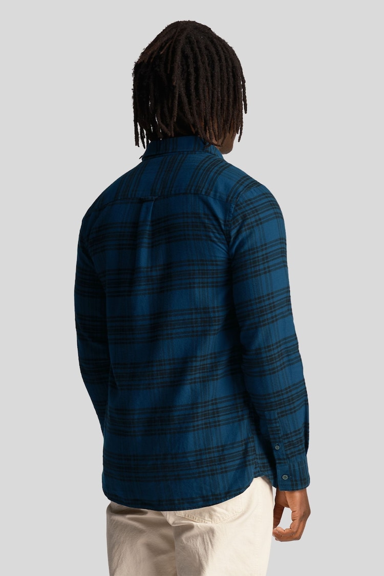 Lyle & Scott Blue Check Flannel Shirt - Image 2 of 5