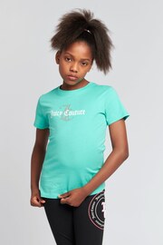 Juicy Couture Classic Fit Girls Diamante T-Shirt - Image 1 of 7