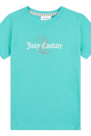 Juicy Couture Classic Fit Girls Diamante T-Shirt - Image 5 of 7