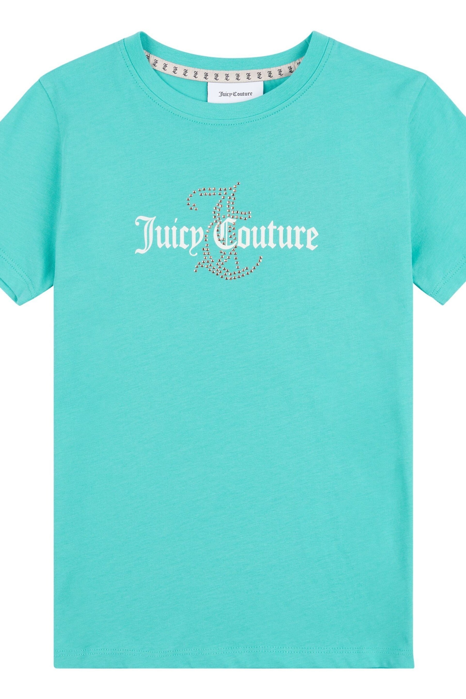 Juicy Couture Classic Fit Girls Diamante T-Shirt - Image 5 of 7