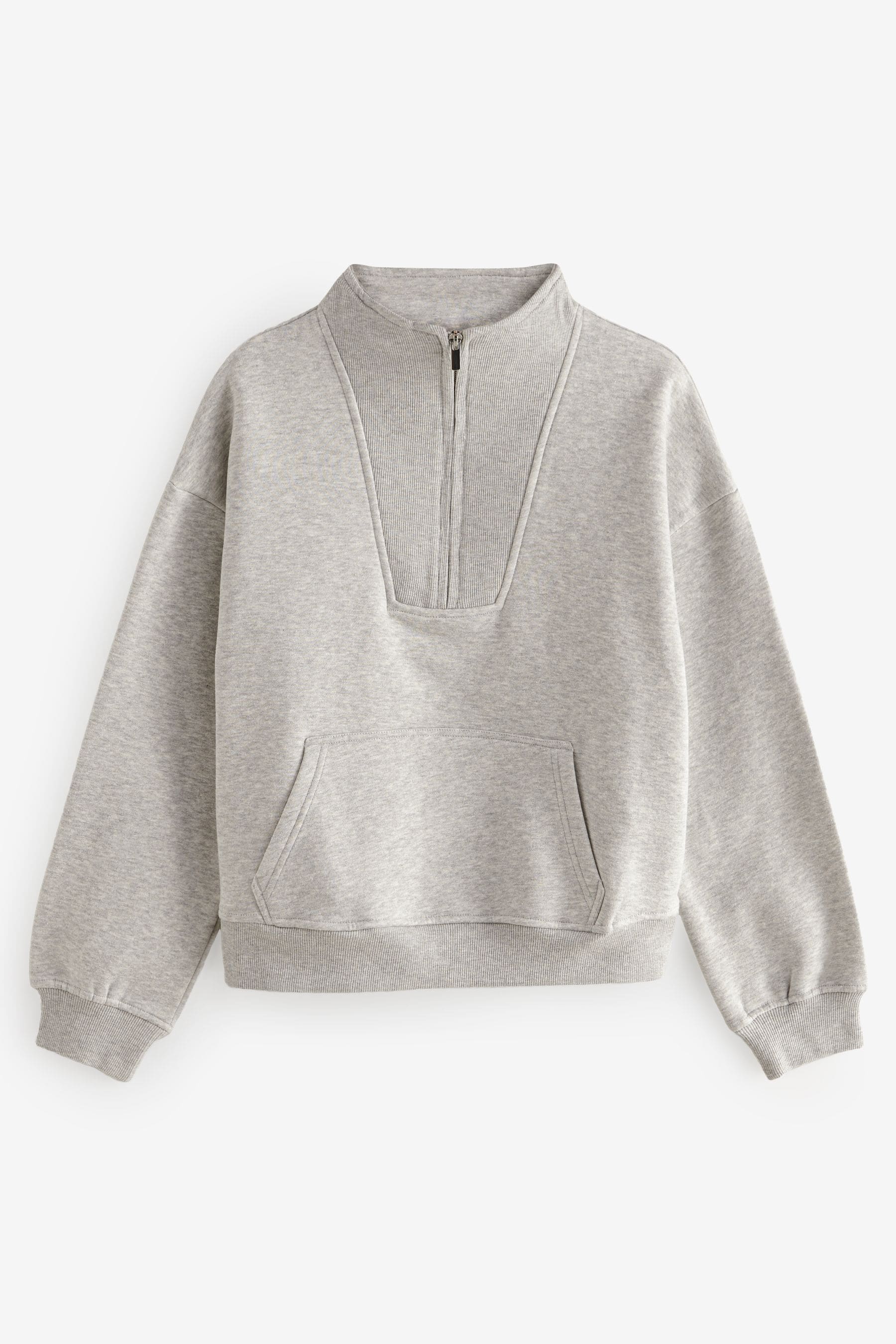 Grey funnel neck sweatshirt discount