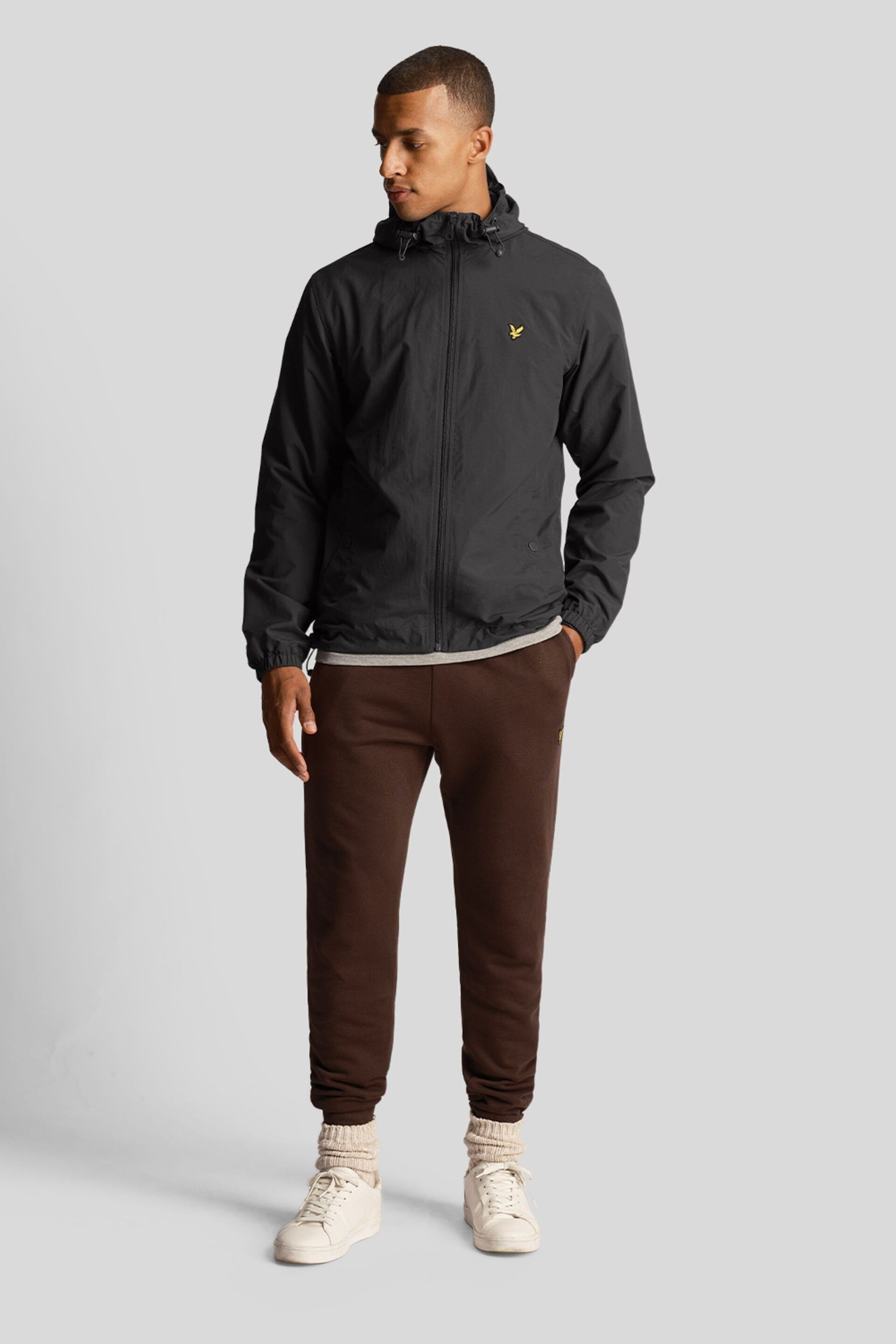 Lyle & Scott Grey Zip Through Hooded Jacket - Image 3 of 5