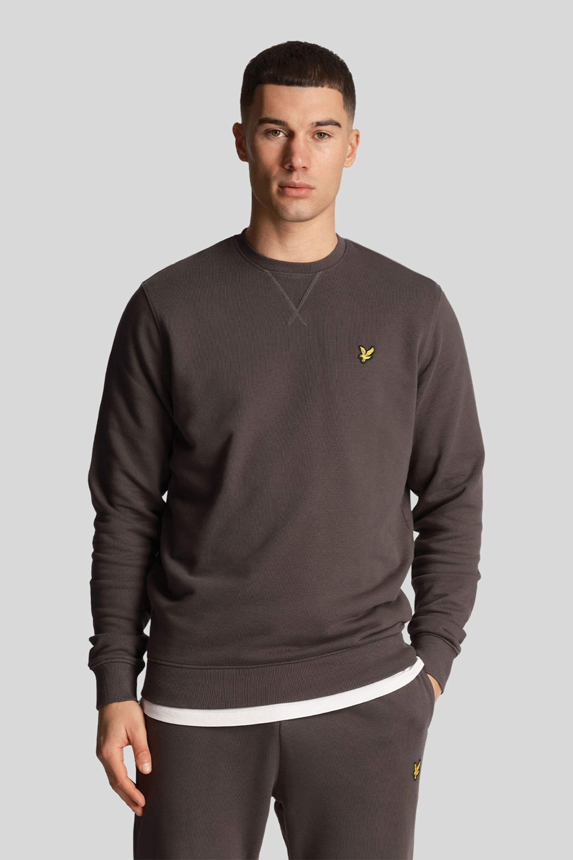 Lyle & Scott Grey Crew Neck Sweatshirt - Image 1 of 5