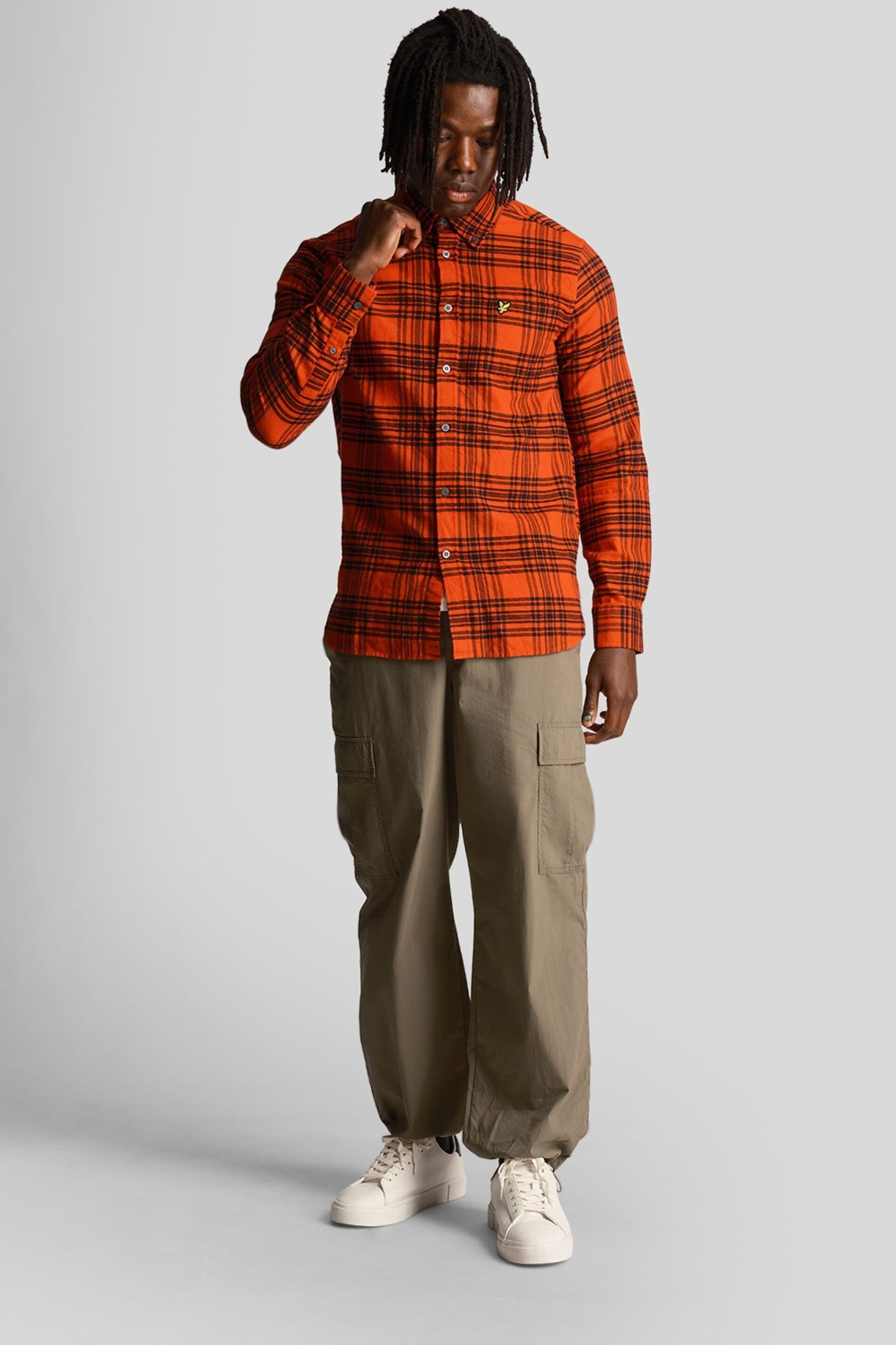 Lyle & Scott Red Check Flannel Shirt - Image 3 of 5