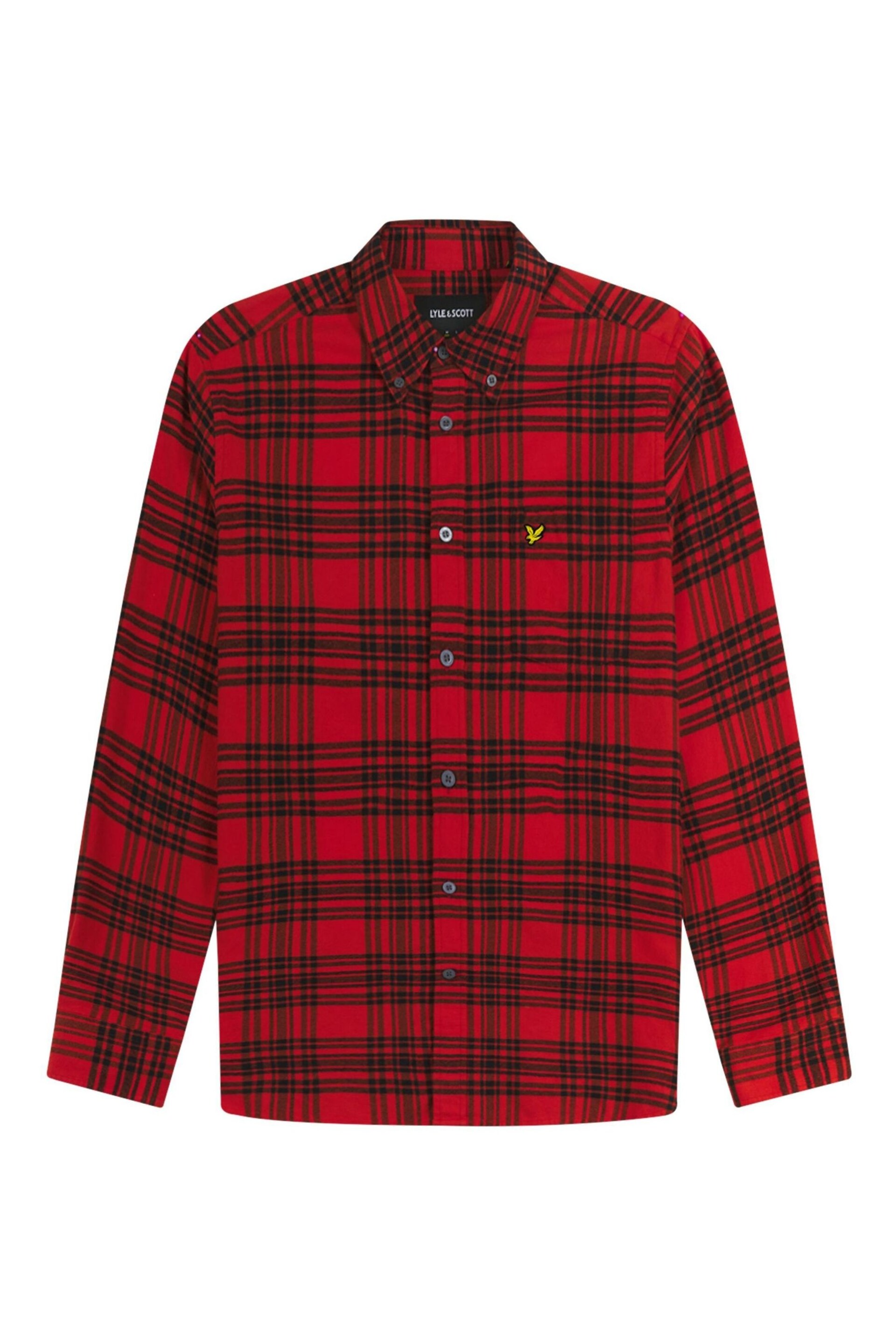 Lyle & Scott Red Check Flannel Shirt - Image 5 of 5