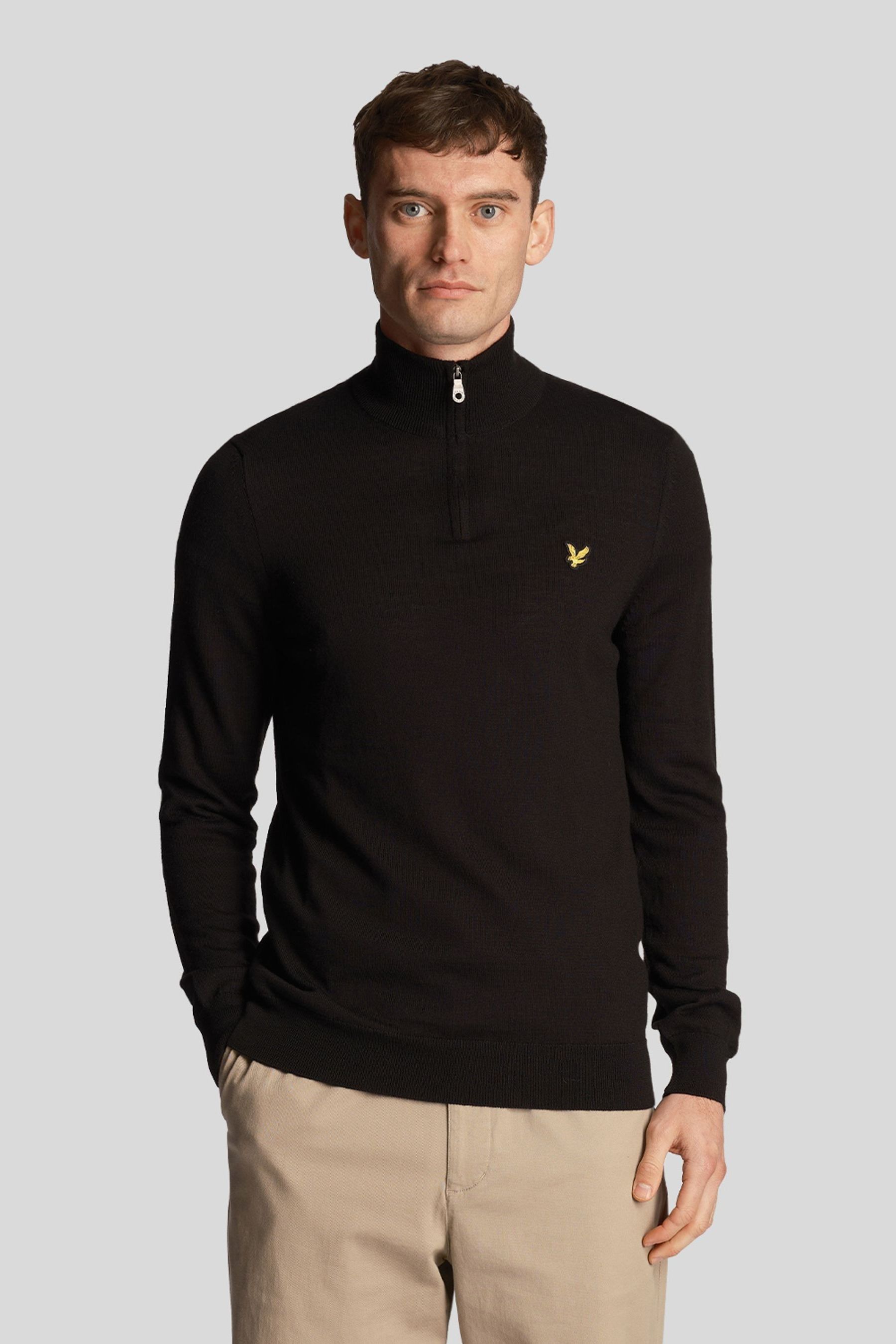 Lyle and scott merino wool jumper on sale