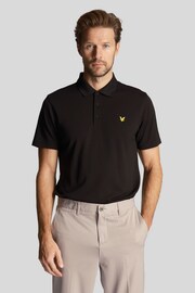 Lyle & Scott Golf Tech Black Polo Shirt - Image 1 of 5