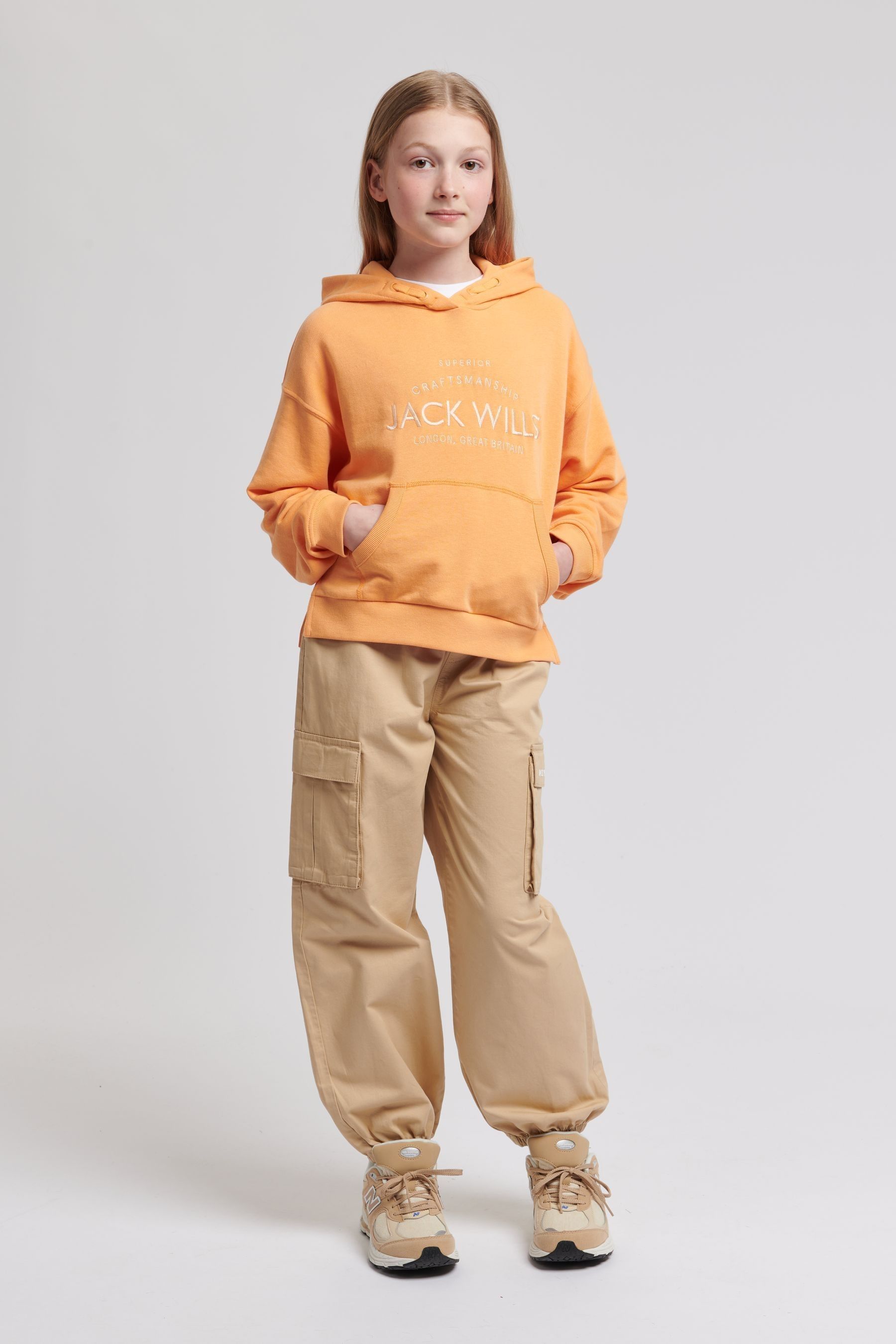 Girls khaki hoodie cheap