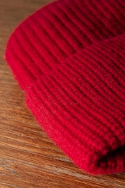 Red Wool Cashmere Beanie Hat - Image 2 of 3