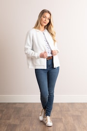 Lakeland Clothing White Marissa Jersey Quilted Bomber Jacket - Image 5 of 8