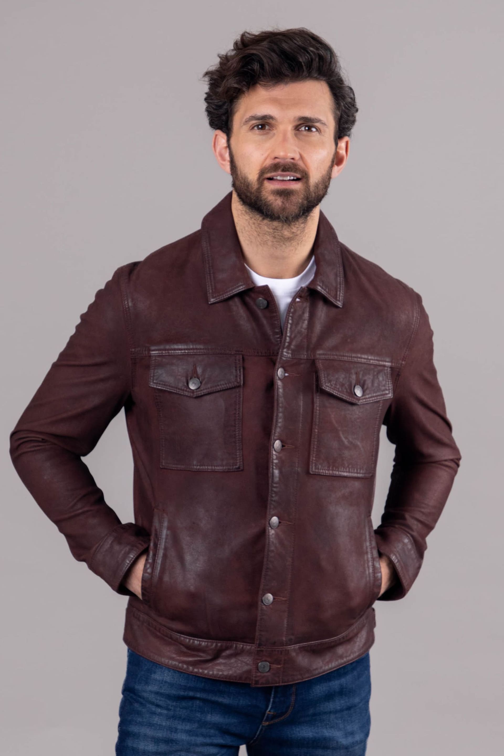 Lakeland Leather Milburn Leather Brown Jacket - Image 5 of 11