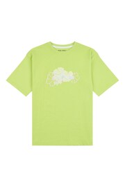 Jack Wills Oversized Fit Girls Green Floral Graphic T-Shirt - Image 5 of 7