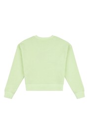 Jack Wills Loose Fit Girls Green Huntston Crew Sweatshirt - Image 6 of 7