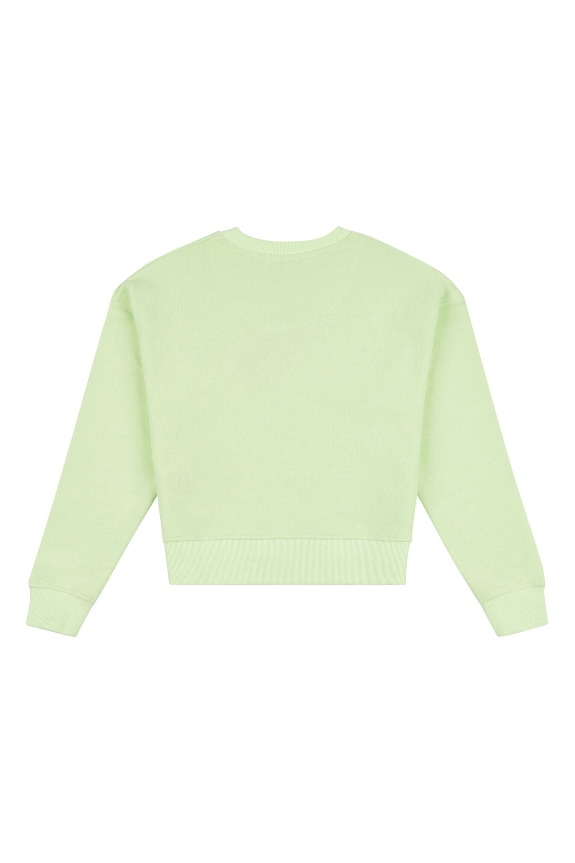 Jack Wills Loose Fit Girls Green Huntston Crew Sweatshirt - Image 6 of 7