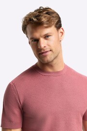 River Island Pink Textured Knitted T-Shirt - Image 3 of 4