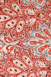 Live Unlimited Red Paisley Print Shirred Neck Blouse - Image 7 of 7