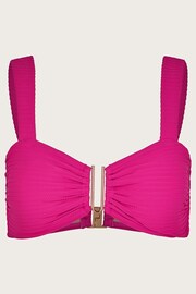 Monsoon Pink Maria Ribbed Bikini Top - Image 5 of 5