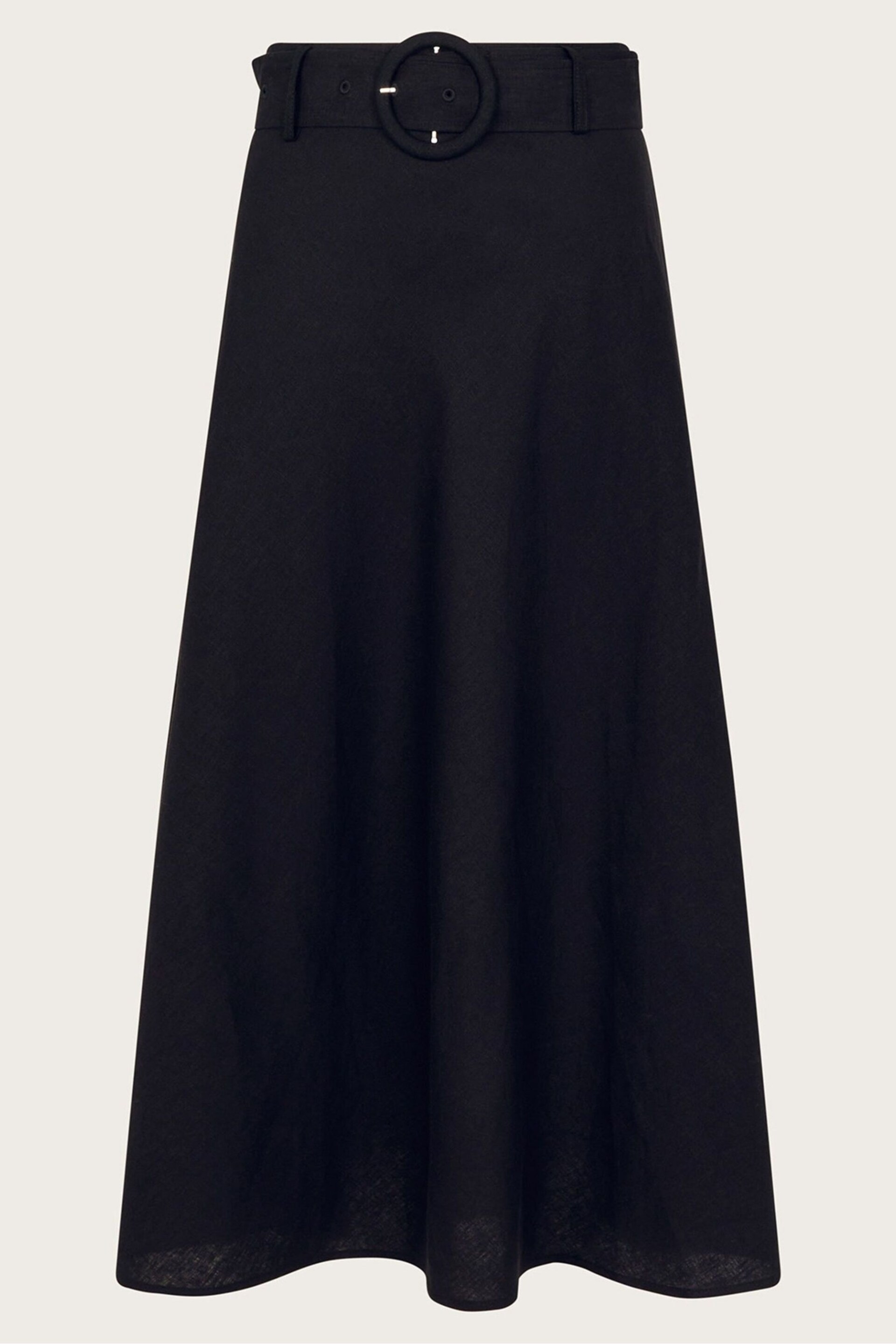 Monsoon Black Belted Midi Skirt - Image 5 of 5