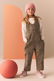 Animal 100% Cotton Slouchy Dungarees (3-16yrs) - Image 1 of 9