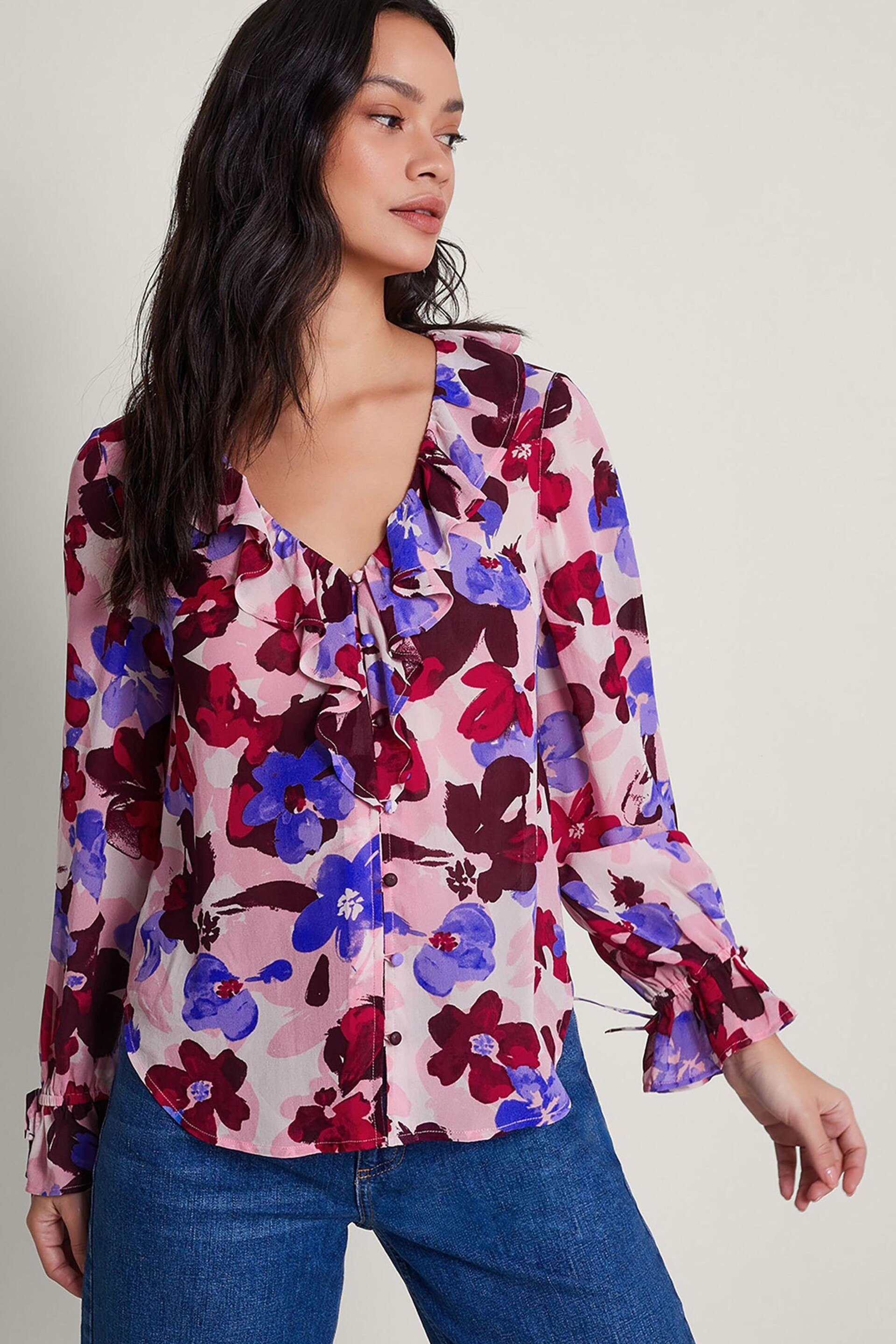 Monsoon Vittoria Floral Print Blouse - Image 1 of 5