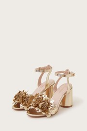 Monsoon Gold Metallic Corsage Sandals - Image 1 of 3