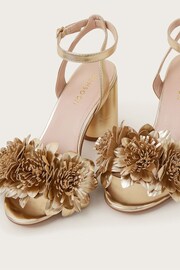 Monsoon Gold Metallic Corsage Sandals - Image 3 of 3