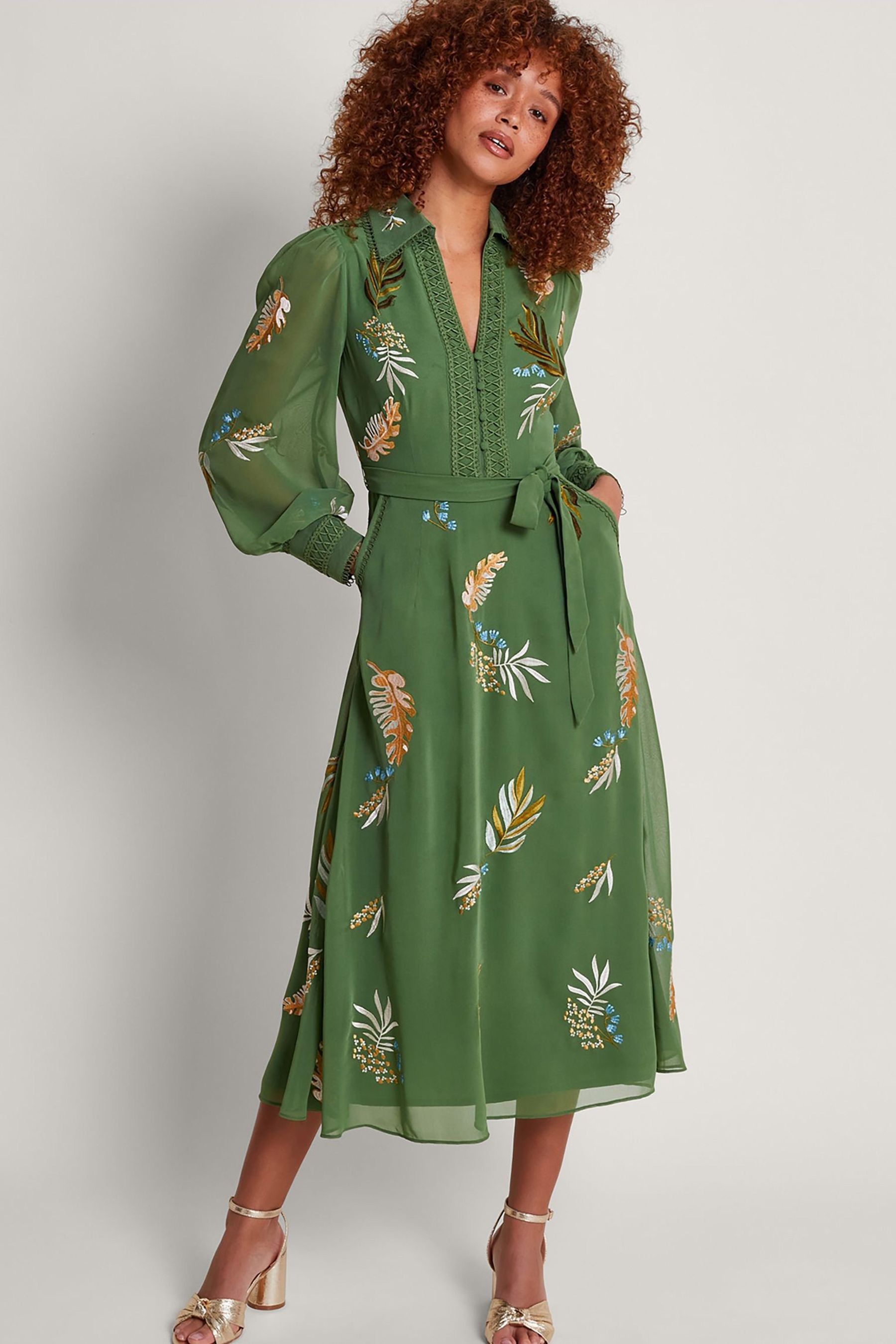 Embroided shirt dress store