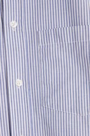 River Island Blue Slim Fit Stripe Oxford Shirt - Image 6 of 6