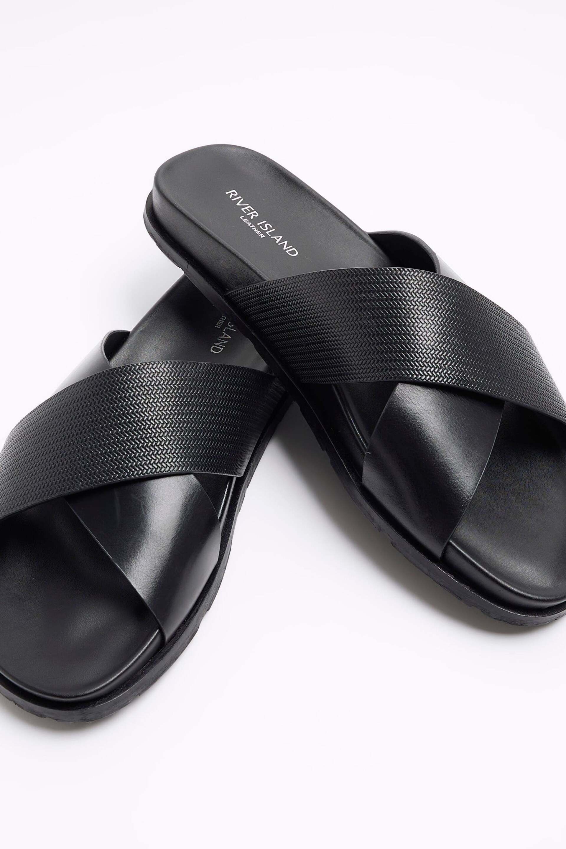 River Island Black Cross-Over Sandals - Image 3 of 4