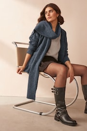 Navy Scarf Cardigan - Image 1 of 9