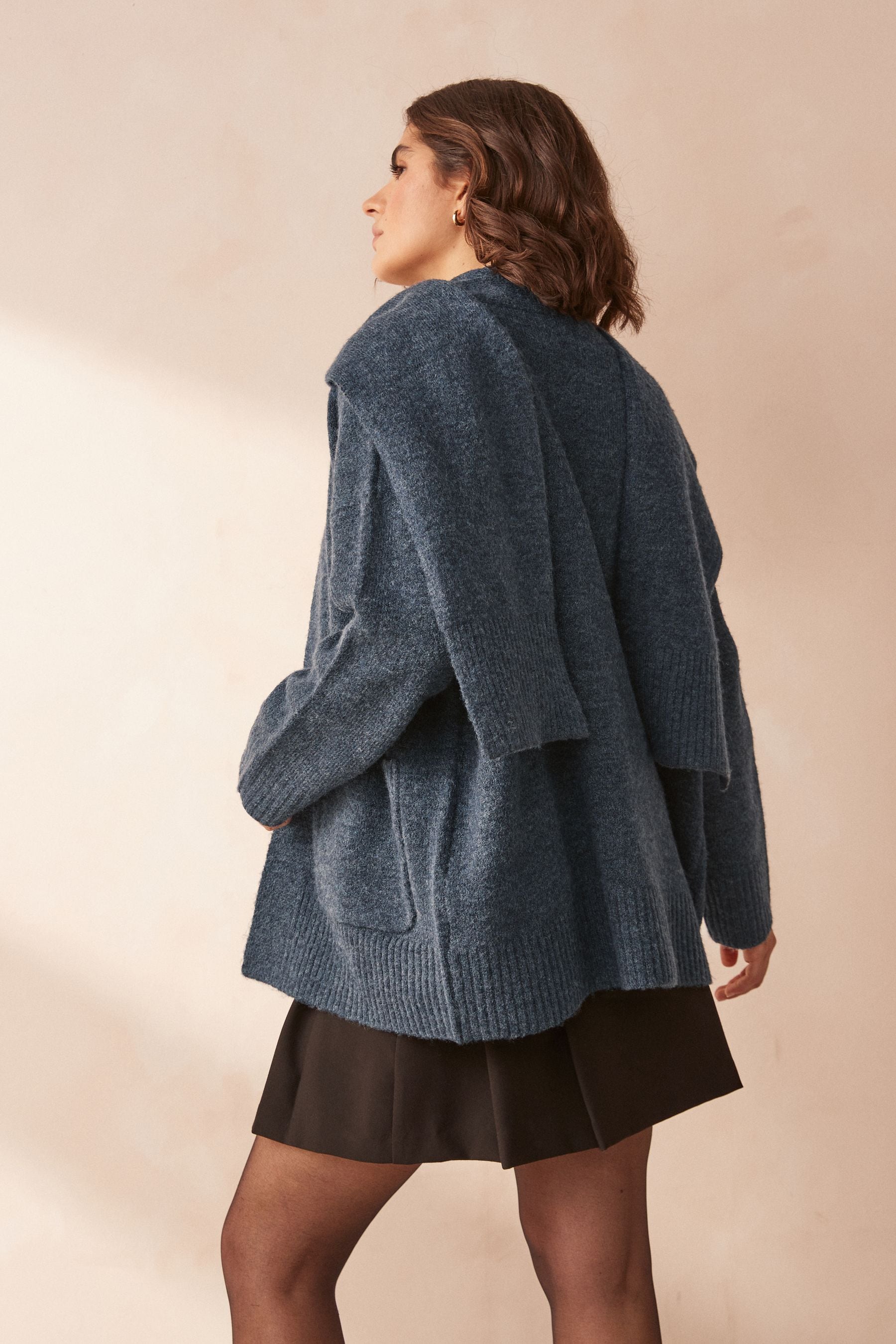 Buy Navy Scarf Cardigan from the Next UK online shop