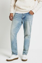 River Island Blue Tapered Fit Jeans - Image 1 of 6