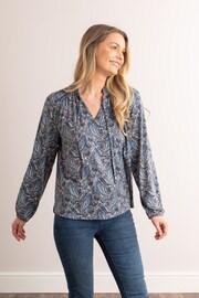 Lakeland Clothing Blue Mia Jersey Blouse - Image 4 of 6