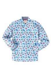 Joe Browns Blue Bird Print Long Sleeve Shirt - Image 5 of 5