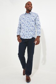 Joe Browns Blue Peacock Bird Print Shirt - Image 5 of 7