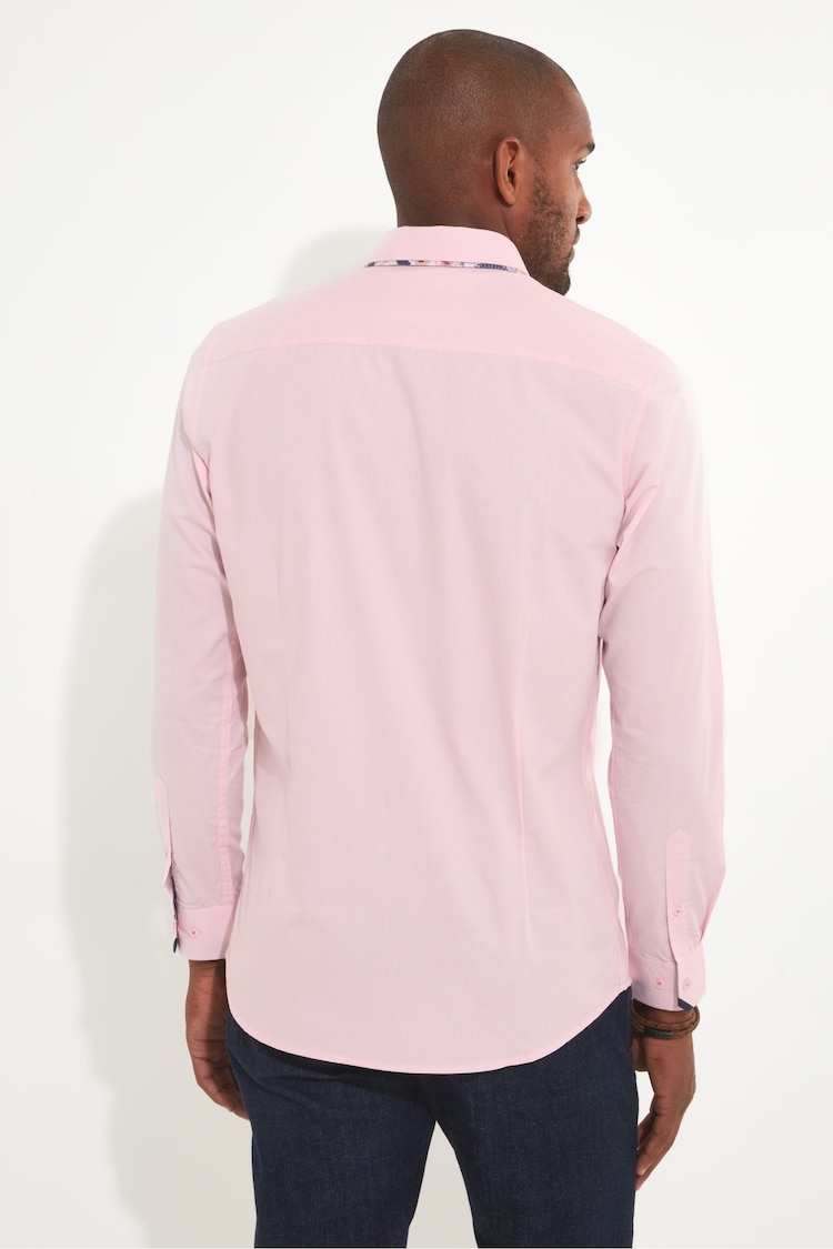 Joe Browns Pink Smart Long Sleeve 100% Cotton Shirt - Image 2 of 5