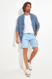 Joe Browns Light Blue Multi Pocket Knee Length Belted Relaxed Fit Camo Cargo Shorts - Image 2 of 5