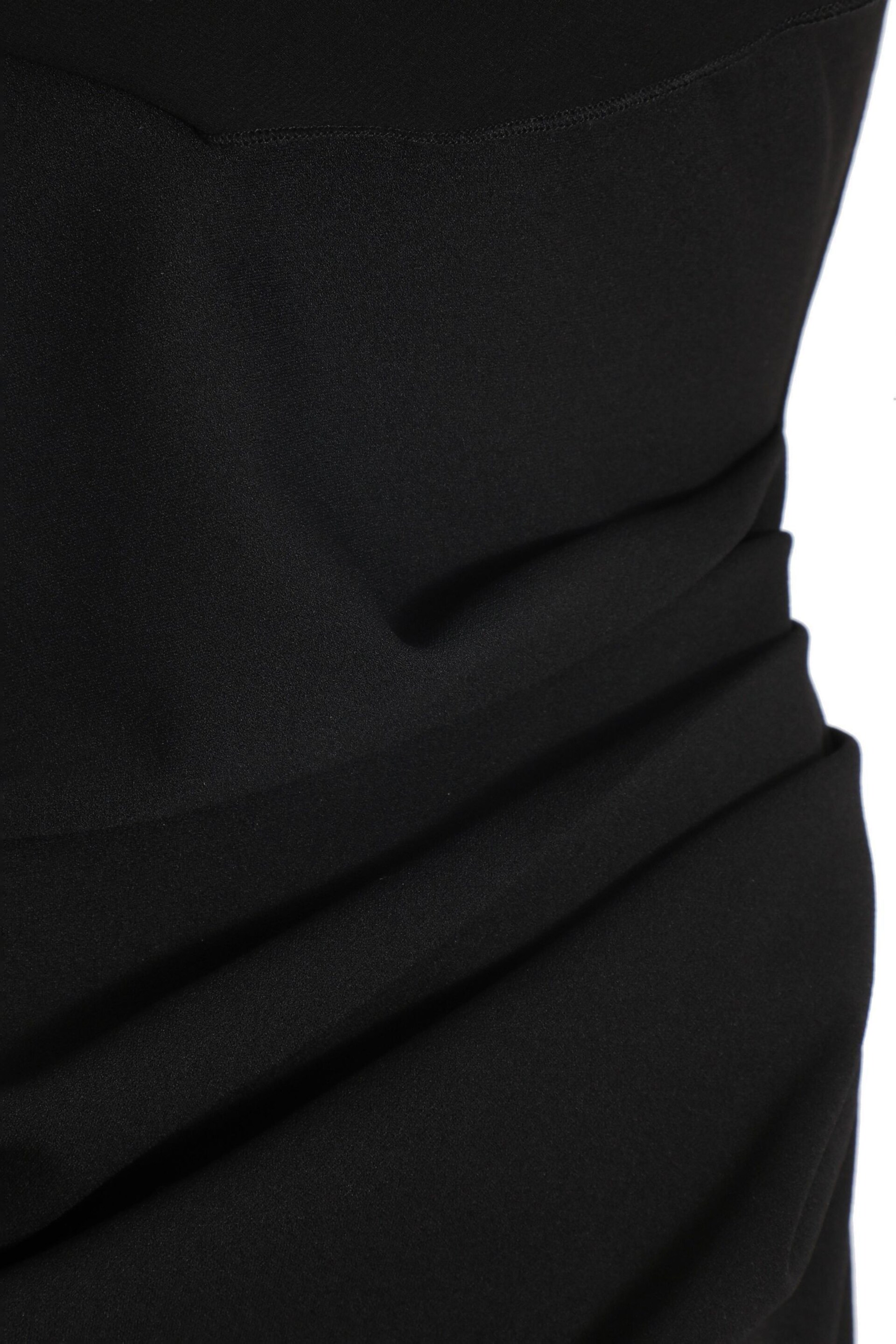 Quiz Black Chiffon Cowl Neck Bridesmaid Maxi Dress - Image 7 of 7