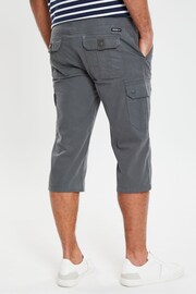 Threadbare Grey 3/4 Length Belted Cargo Trousers - Image 2 of 4