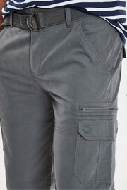 Threadbare Grey 3/4 Length Belted Cargo Trousers - Image 4 of 4