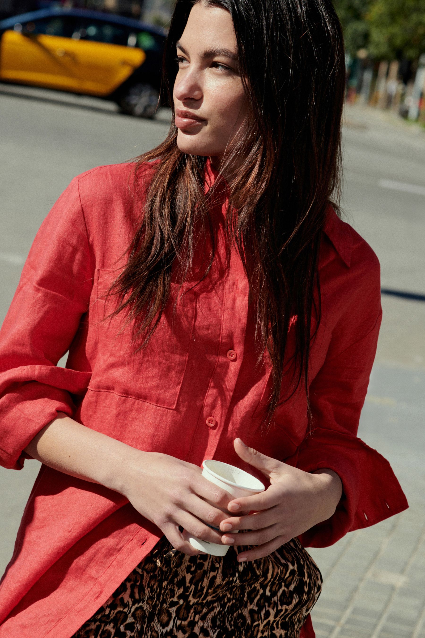 Buy Red 100 Linen Long Sleeve Shirt from the Next UK online shop