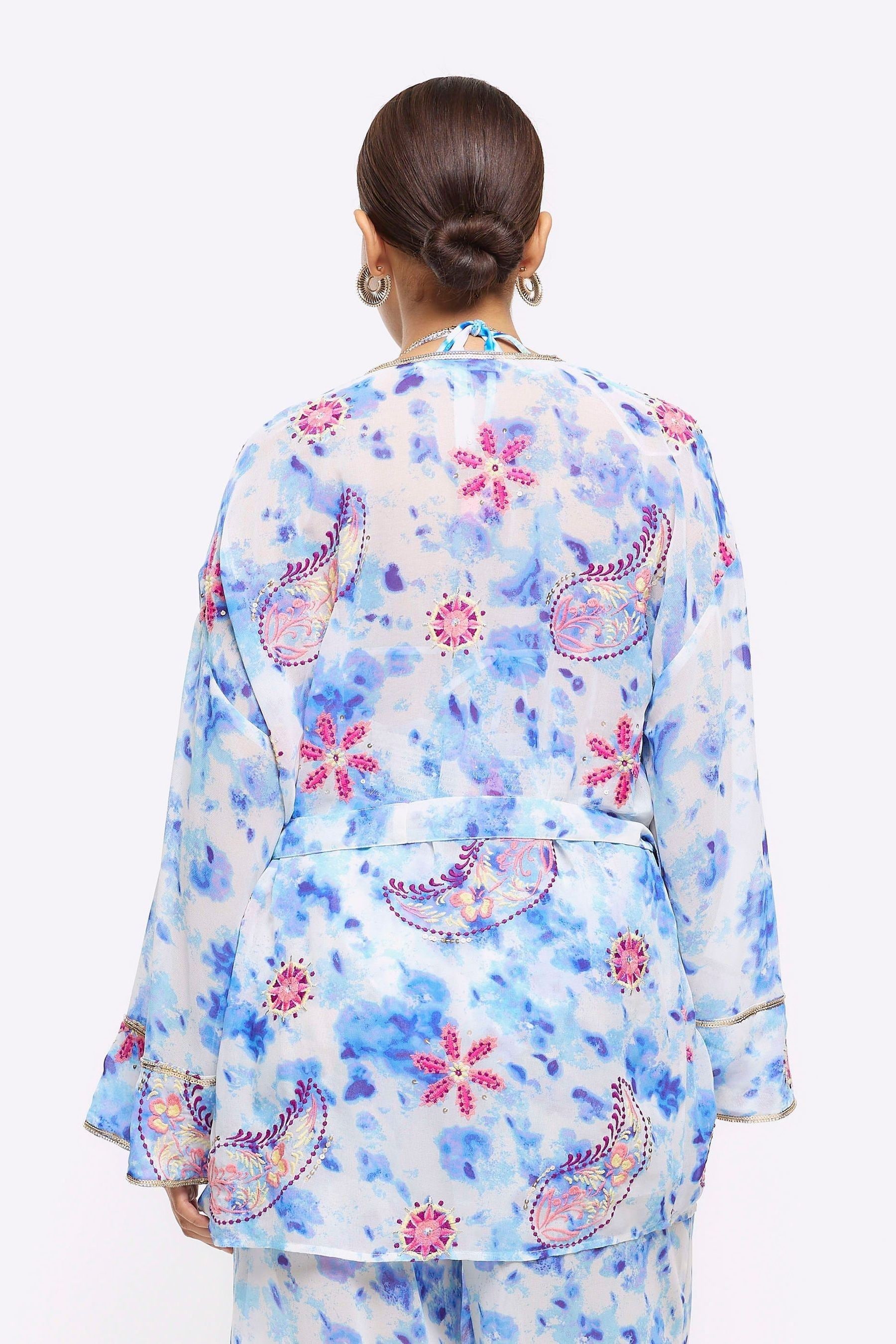 River island embellished maxi kimono hotsell