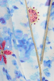 River Island Blue Embellished Tie Dye Kimono Cover-Up - Image 4 of 4