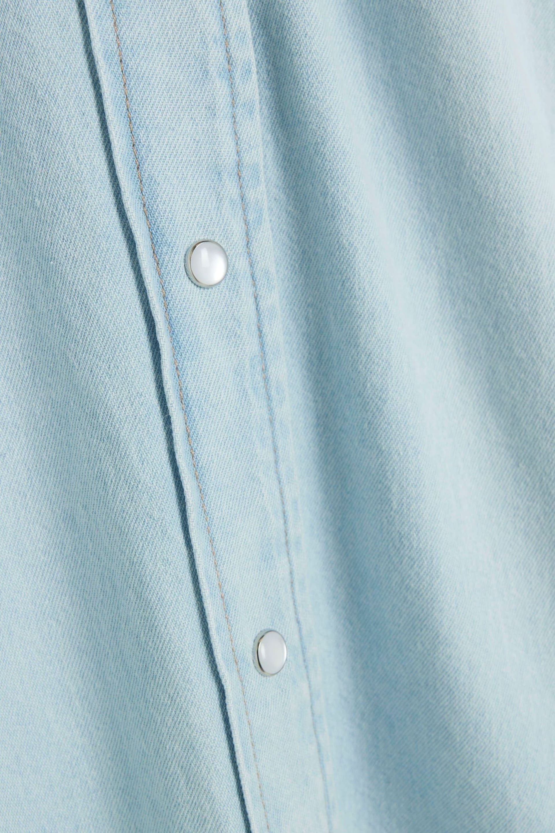 River Island Blue Denim Oversized Shirt Dress - Image 5 of 5
