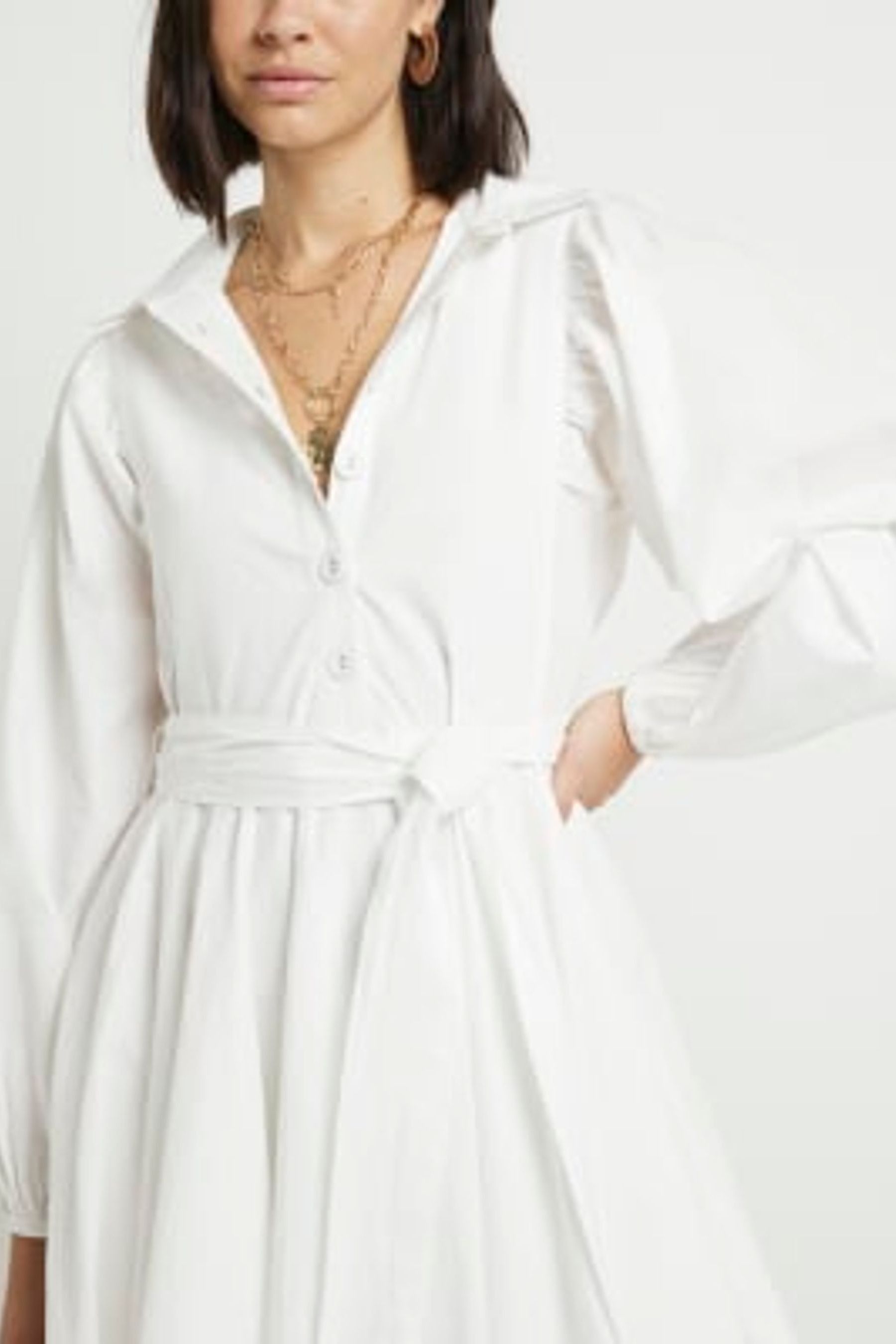 River island white shirt dress outlet