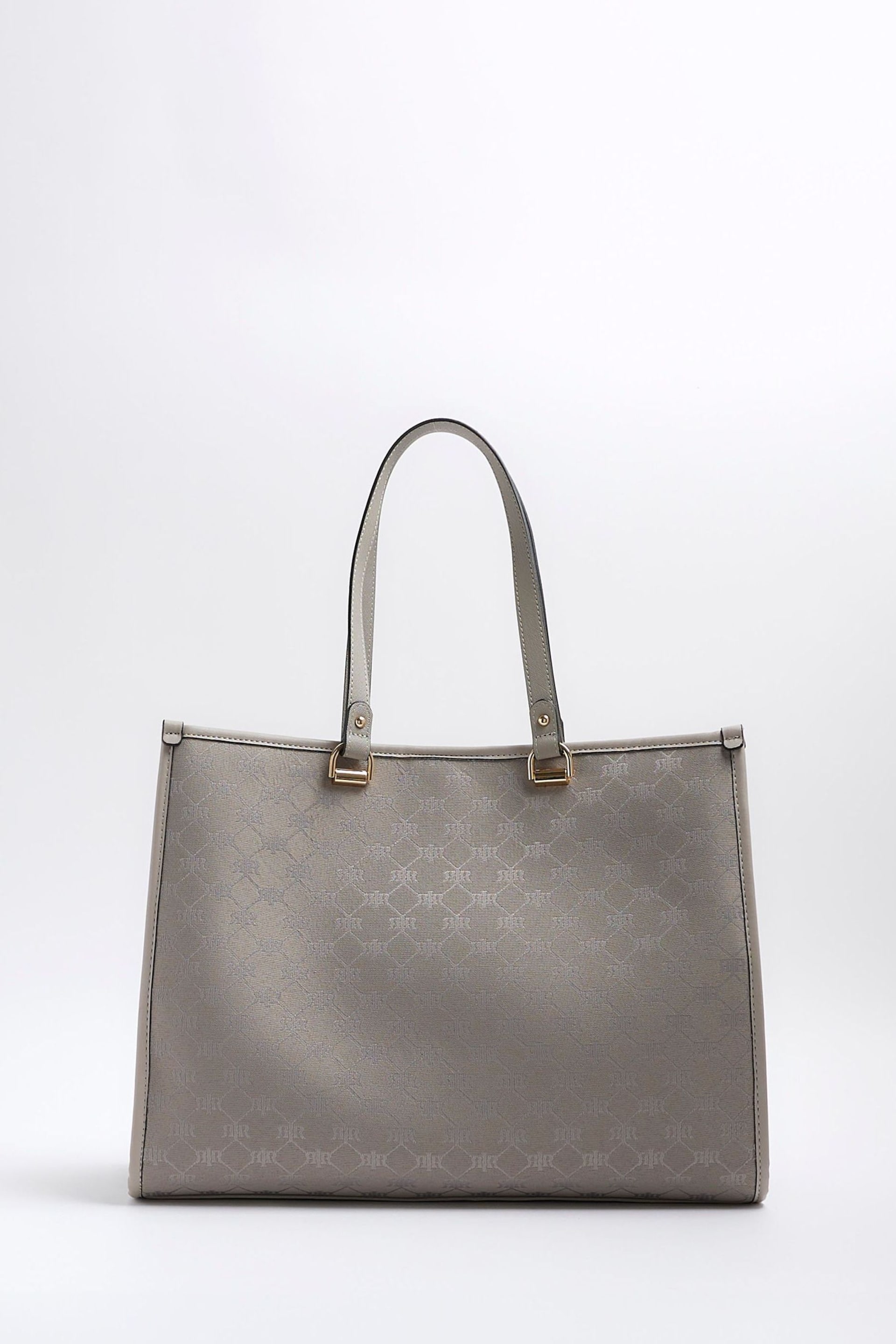 River Island Grey RIR Pocket Shopper Bag - Image 2 of 5