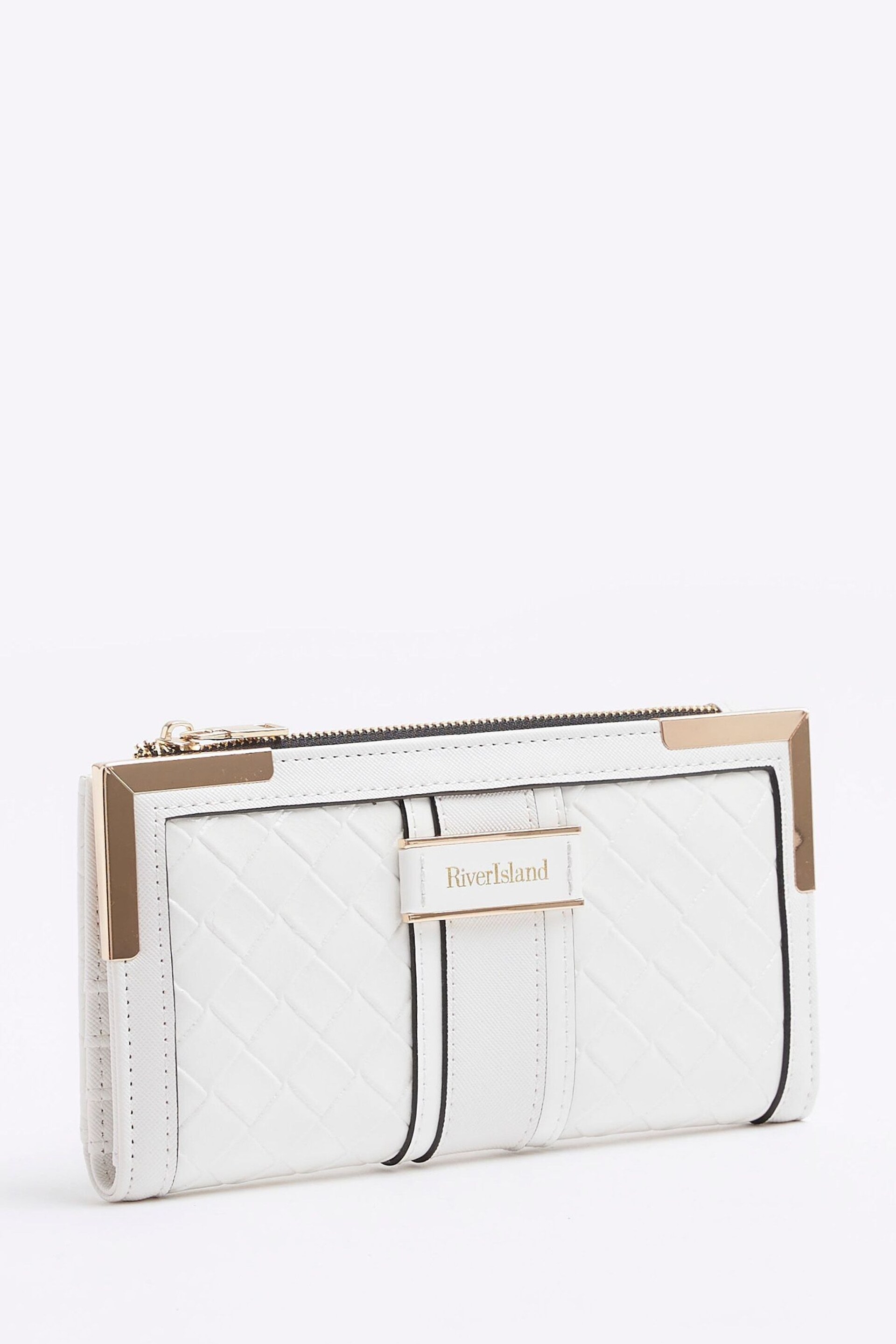 River Island White Embossed Weave Purse - Image 1 of 5