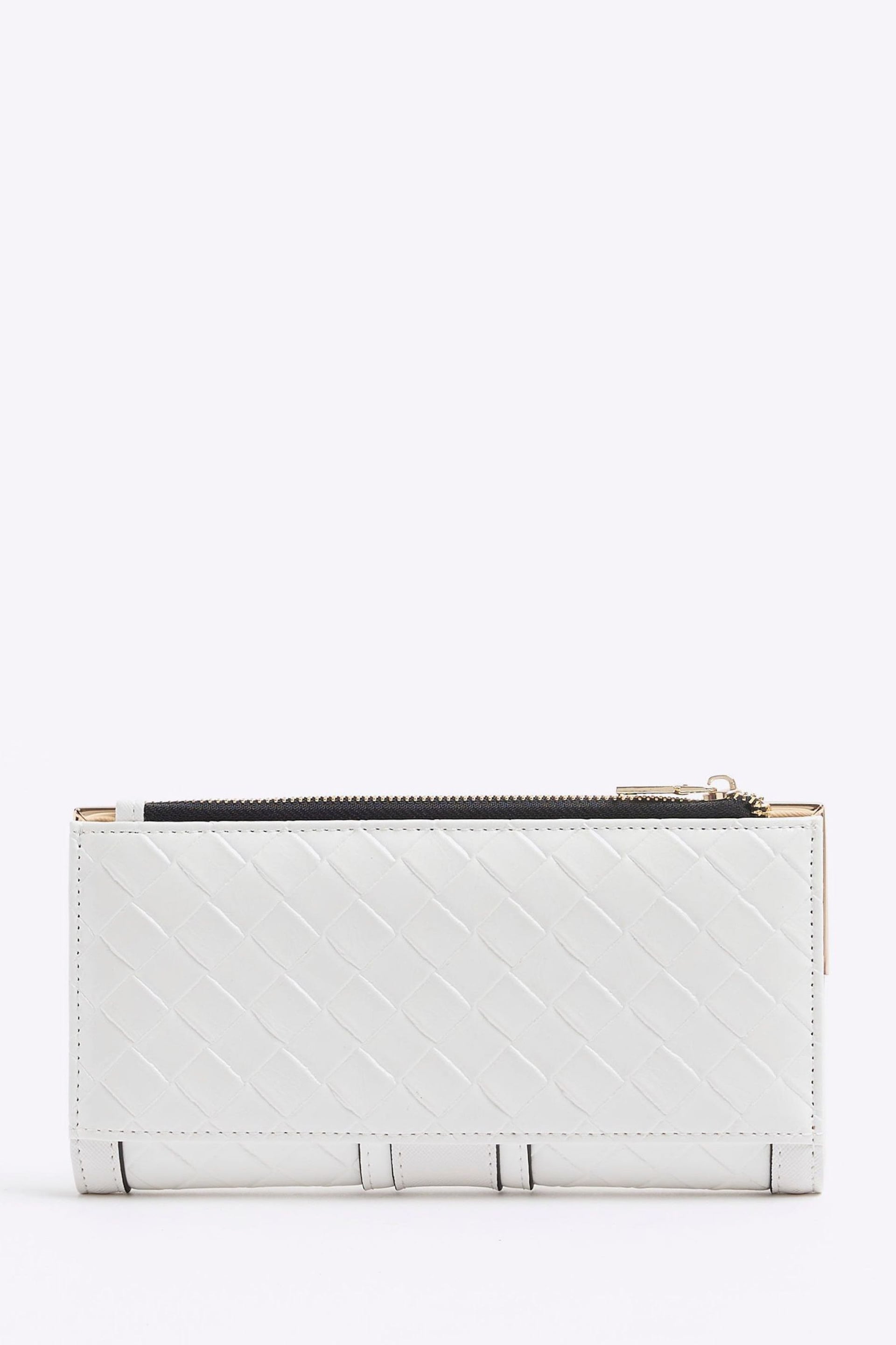 River Island White Embossed Weave Purse - Image 3 of 5