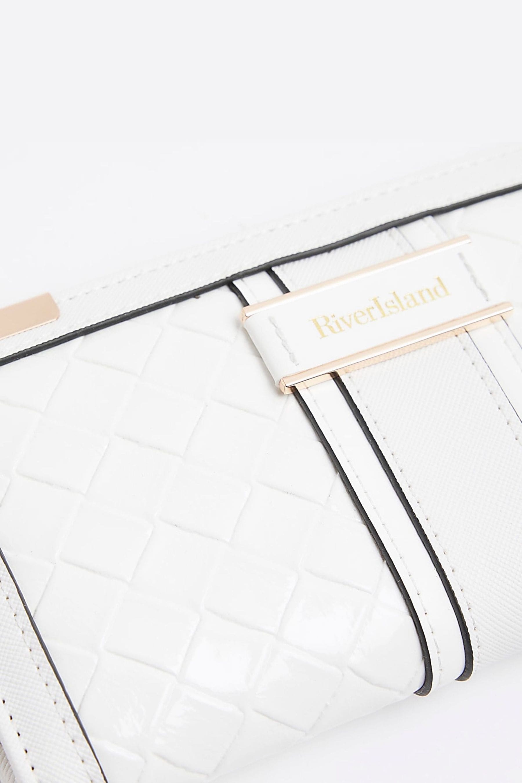 Buy River Island White Embossed Weave Purse from Next Ireland