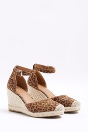 River Island Brown Espadrille Wedge Sandals - Image 3 of 5